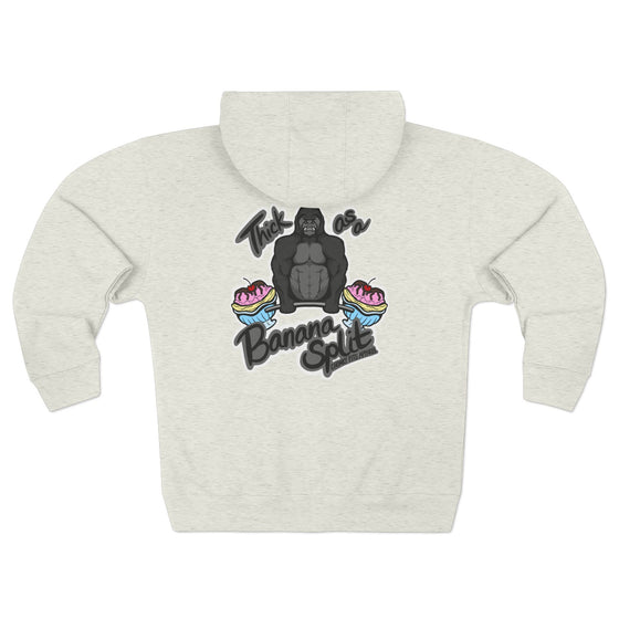 Thick as a Banana Split  Unisex Zip Hoodie