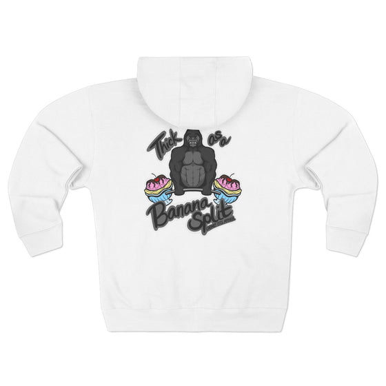 Thick as a Banana Split  Unisex Zip Hoodie