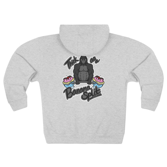 Thick as a Banana Split  Unisex Zip Hoodie