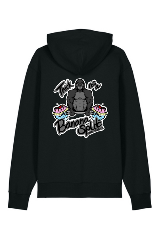 Thick as a Banana Split Unisex Hooded Sweatshirt