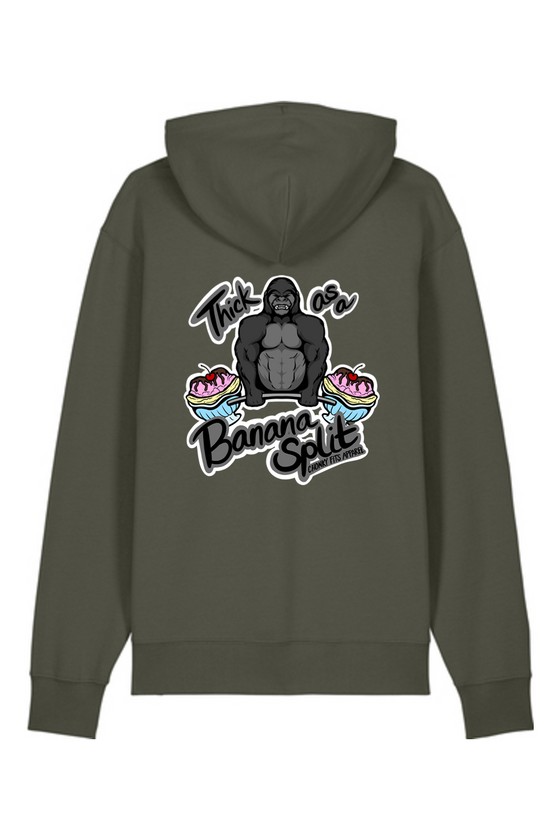 Thick as a Banana Split Unisex Hooded Sweatshirt