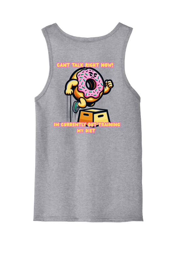 Out Training My Diet Mens Tank